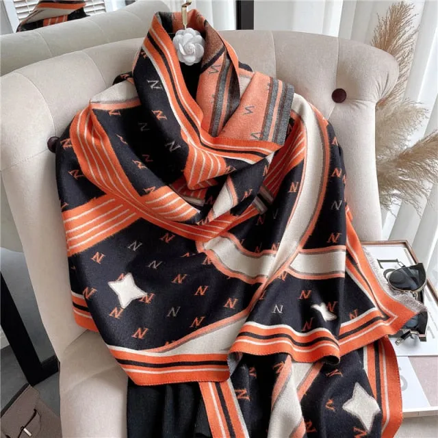 Thick Cashmere Warm Foulard Pashmina Shawl