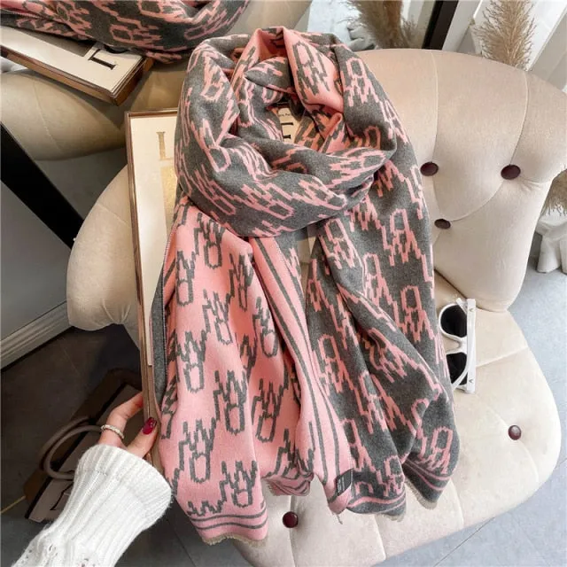 Thick Cashmere Warm Foulard Pashmina Shawl
