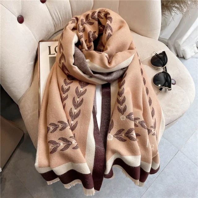 Thick Cashmere Warm Foulard Pashmina Shawl
