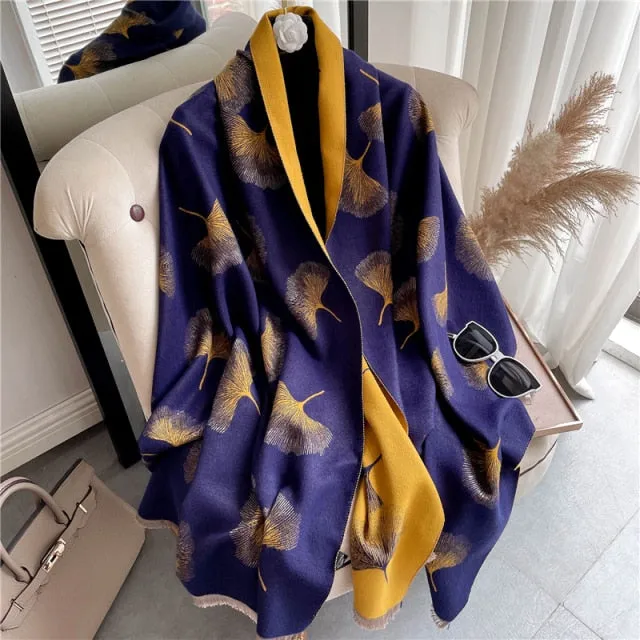 Thick Cashmere Warm Foulard Pashmina Shawl