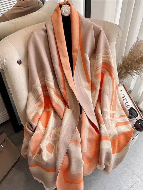 Thick Cashmere Warm Foulard Pashmina Shawl