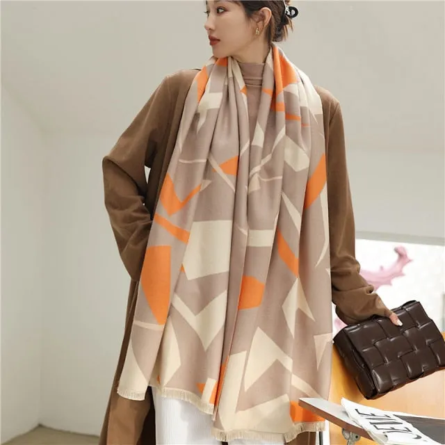 Thick Cashmere Warm Foulard Pashmina Shawl