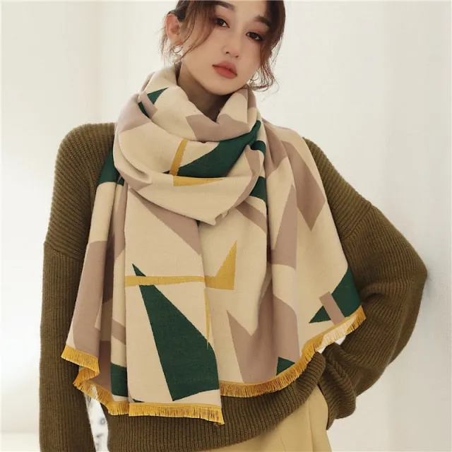 Thick Cashmere Warm Foulard Pashmina Shawl