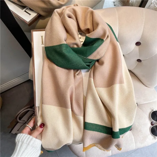 Thick Cashmere Warm Foulard Pashmina Shawl