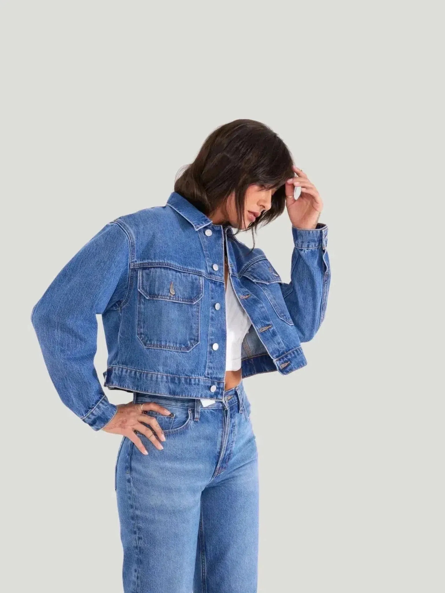 ÉTICA Denim River Crop Jacket