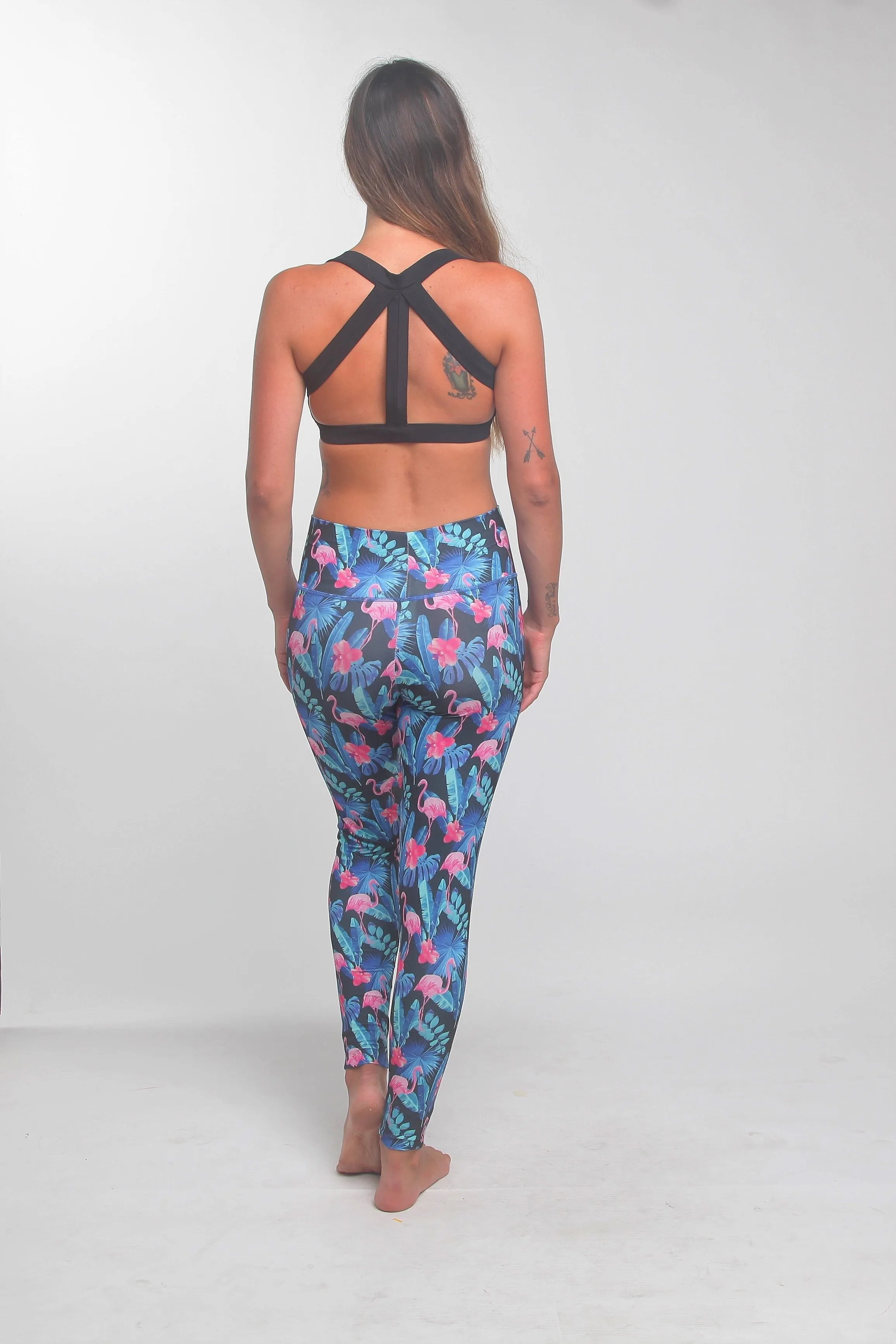 TIKIYOGI® Flora Flamingo, Yoga-Surf Environmental Friendly Tights