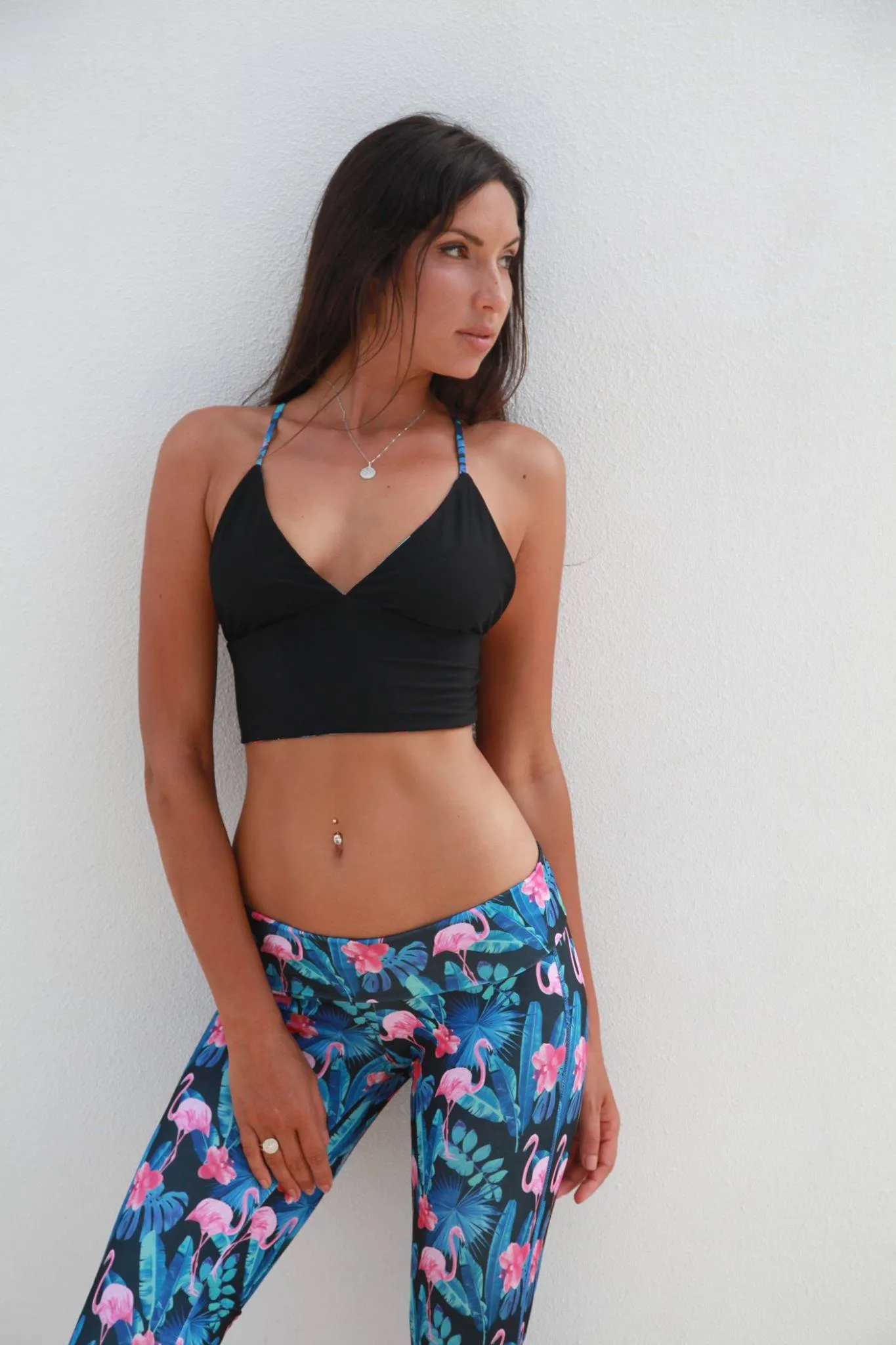 TIKIYOGI® Flora Flamingo, Yoga-Surf Environmental Friendly Tights