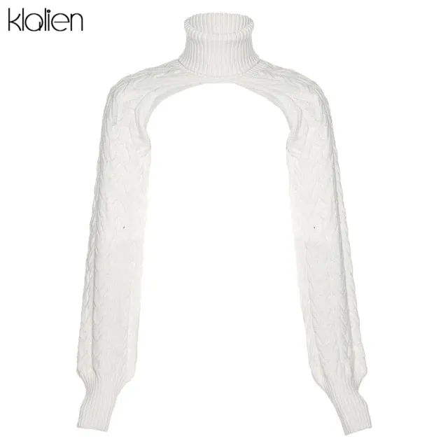 Trendy Long Sleeve Turtleneck Pullover And Camisole Sweater Set