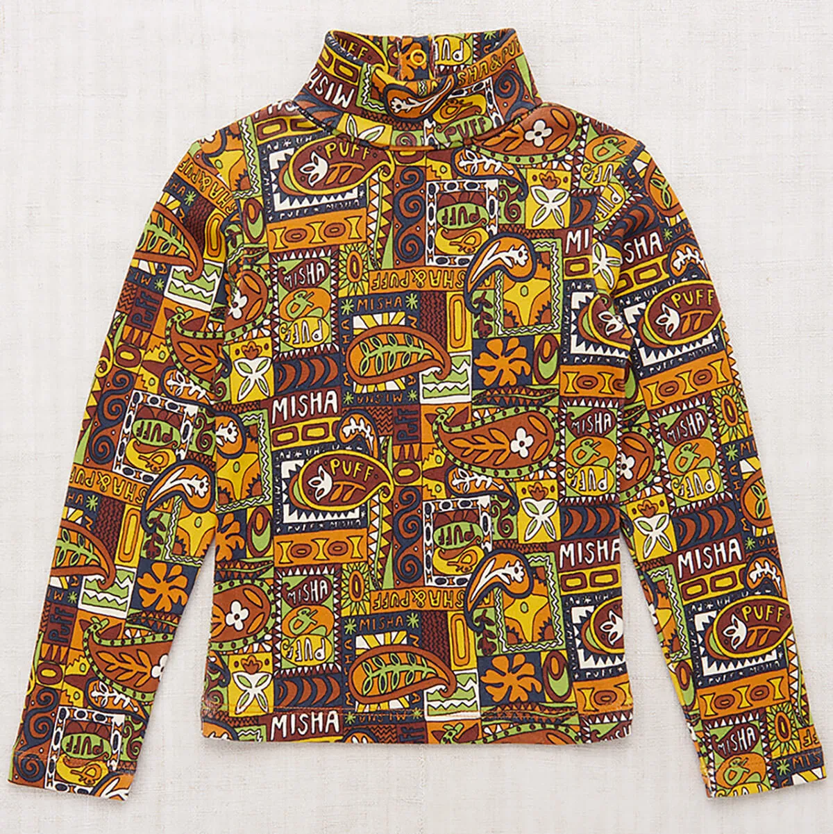 Turtleneck in Fox Groovy Paisley by Misha & Puff