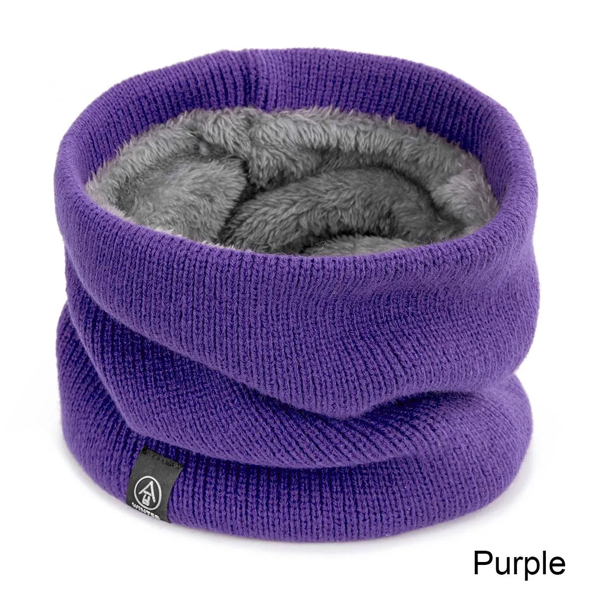 Winter Warm Scarf For Boys Girls  Children Baby Scarf Thick Wool Collar Scarves Scarf Cotton  Knitted Ring Solid Scarves