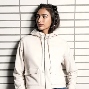 Women's Cropped Zipped Eco-Hoodie