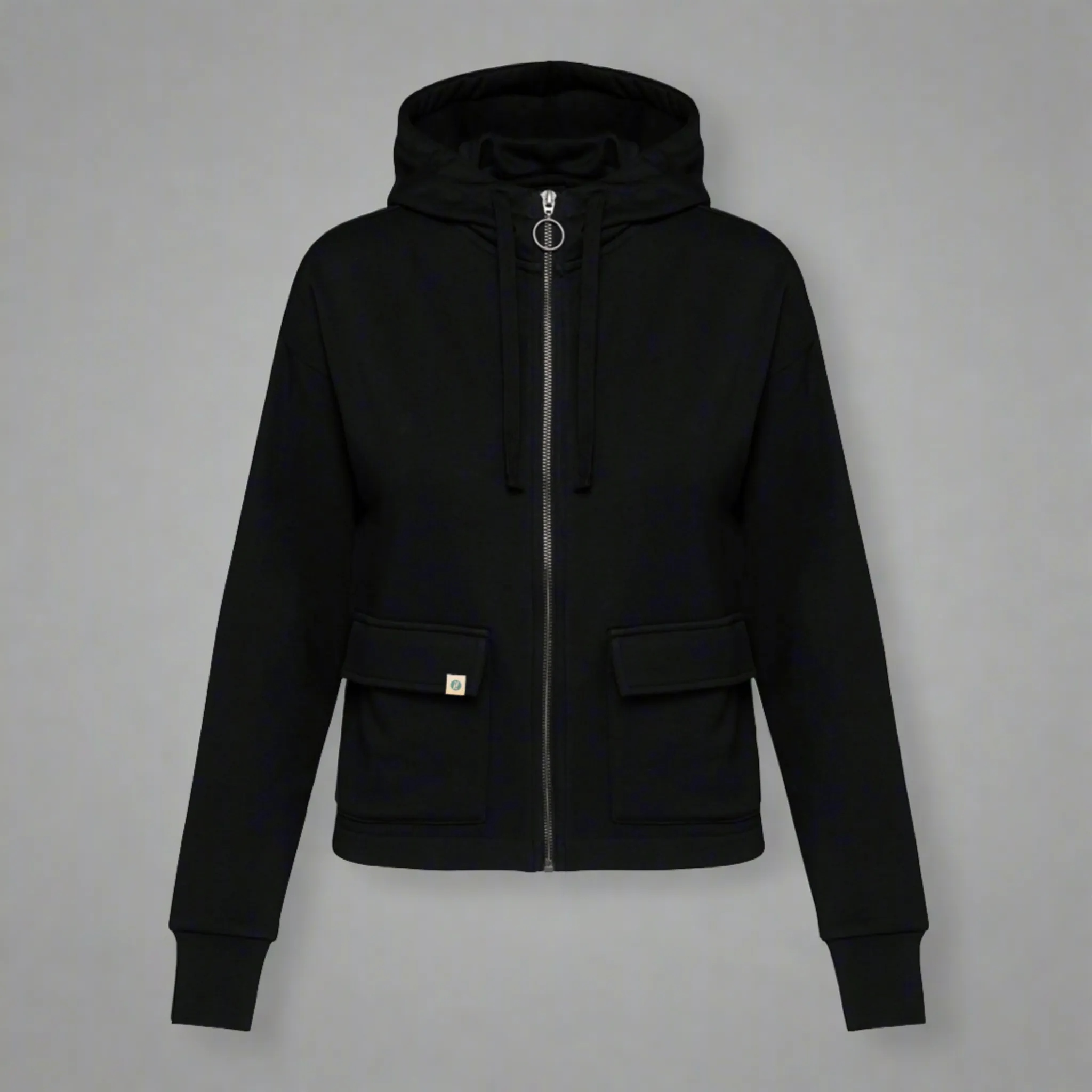 Women's Cropped Zipped Eco-Hoodie